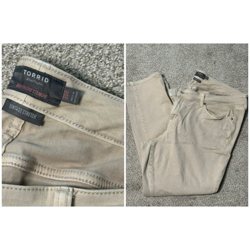 Torrid Light Tan Boyfriend Jeans